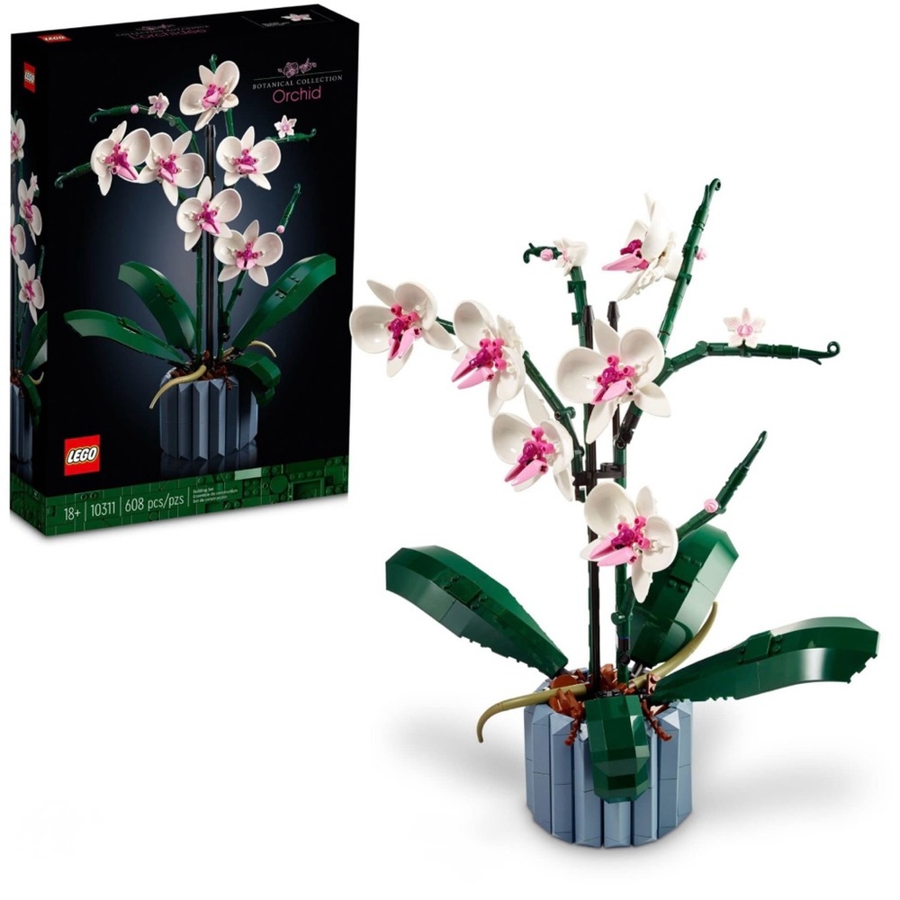 LEGO Botanical Collection Orchid with White and Pink Blooms (Never opened)